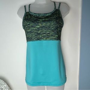 Everlast Workout Blue/Black Colorblock Top Medium